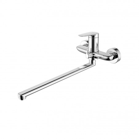 Смеситель для ванны с длинным изливом глянцевый хром Zodiac X