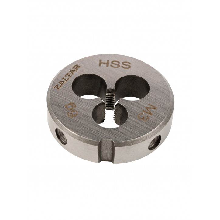 Плашка круглая резьбонарезная HSS, DIN 223 B (DIN EN 22568), M3x0.5, 20x5