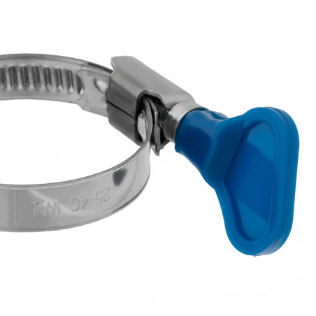 Хомут червячный 25-40/9-0,7мм, с ключом, нержавеющая сталь W2, 50 шт