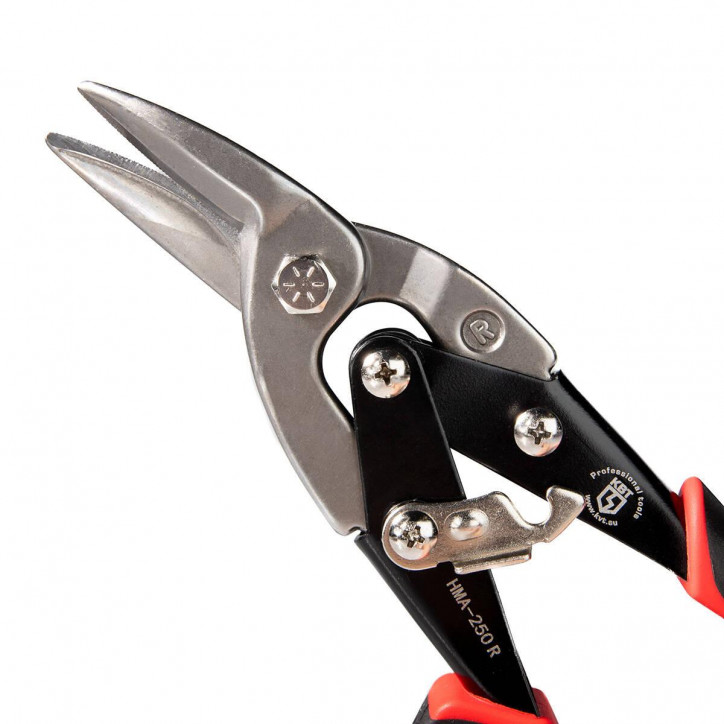 Набор ножниц по металлу НМА-250 LSR серия ПРОФИ для резки листового металла из низкоуглеродистой стали толщиной до 1.2 мм