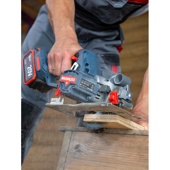 Пила циркулярная аккумуляторная CB-20-140 серия ПРОФИ с максимальным размером оснастки/диска 140 мм