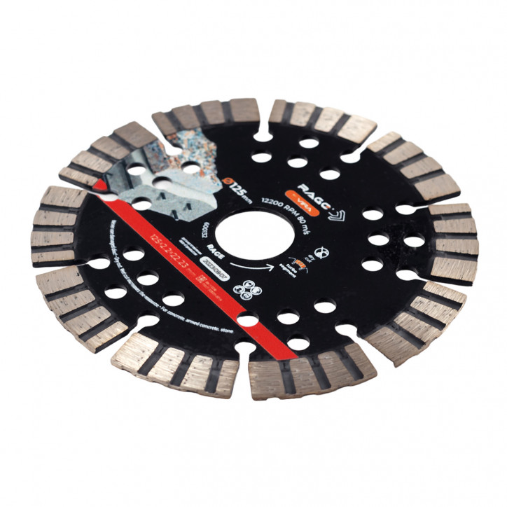 Диск алмазный турбо-сегментный MAX CUT PRO для армированного бетона 125 мм