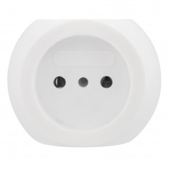 Тройник электрический Шар 220 В, 6 А, белый