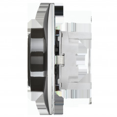 SKANDY Розетка 2-местная с заземлением без защитных шторок 16А в сборе SK-R08N никель IEK