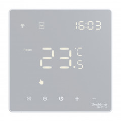 ARTGALLERY ТЕРМОСТАТ программируемый с Wi-Fi для электрического теплого пола, 16 А, моноблочный, БЕЛЫЙ