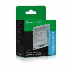 ATLASDESIGN SMART Термостат программируемый для электрического теплого пола, Zigbee, 16 А, мех., БЕЛЫЙ