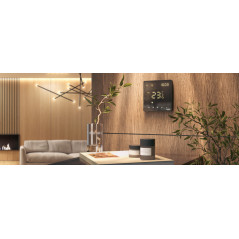 ARTGALLERY ТЕРМОСТАТ программируемый с Wi-Fi для электрического теплого пола, 16 А, моноблочный, ЧЕРНЫЙ