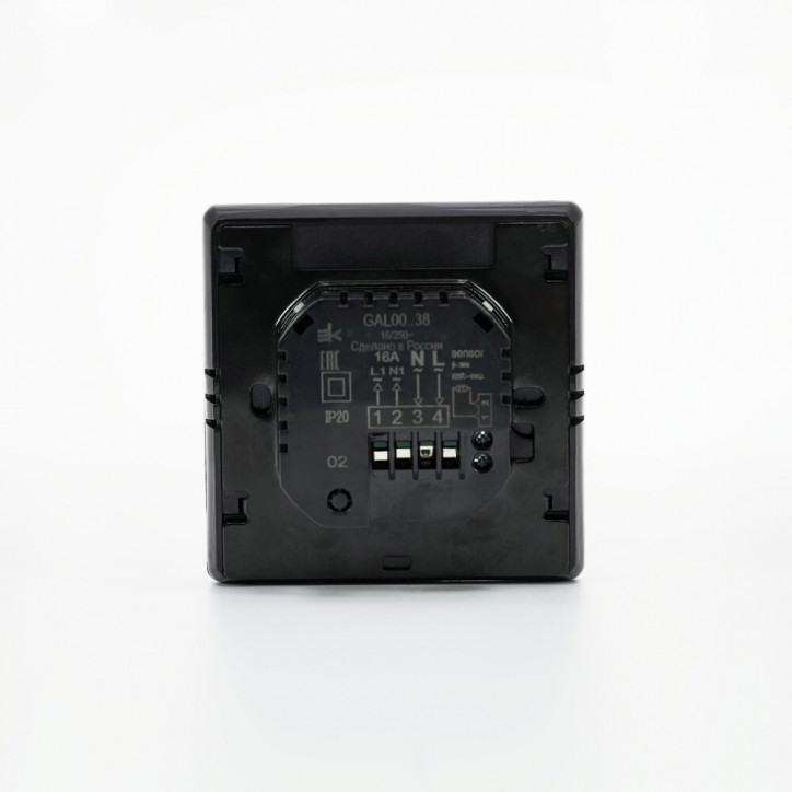 ARTGALLERY ТЕРМОСТАТ программируемый с Wi-Fi для электрического теплого пола, 16 А, моноблочный, ЧЕРНЫЙ ARTGALLERY ТЕРМОСТАТ программируемый с Wi-Fi для электрического теплого пола, 16 А, моноблочный, ЧЕРНЫЙ