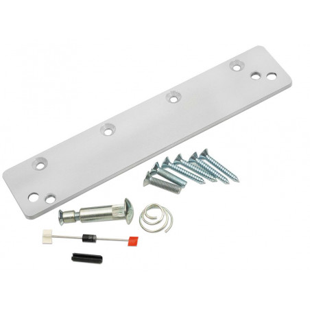 Замок электромагнитный ALM-350FB-12/24V, усилие удержания якоря 350 кгс, серый