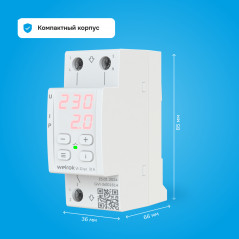 Реле напряжения c контролем тока VI-32 red 32 А