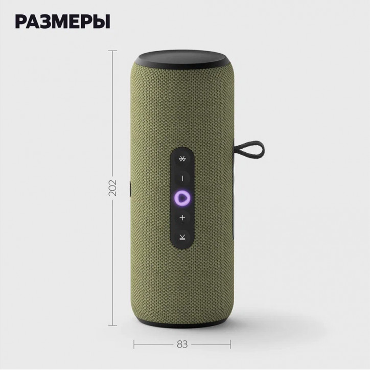 Умная портативная колонка Яндекс Станция Стрит с Алисой, зеленая, YNDX-00030GRN