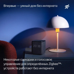 Колонка умная Яндекс Станция Миди с Zigbee, черная, YNDX-00054BLK