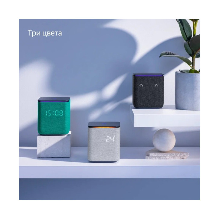 Колонка умная Яндекс Станция Миди с Zigbee, черная, YNDX-00054BLK