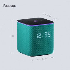 Колонка умная Яндекс Станция Миди с Zigbee, изумрудная, YNDX-00054EMD
