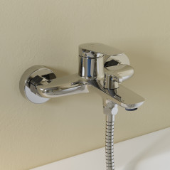 Смеситель для ванны без аксессуаров глянцевый хром Zodiac X