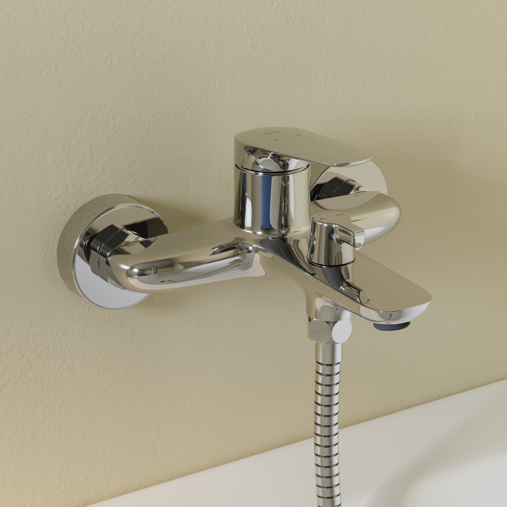 Смеситель для ванны без аксессуаров глянцевый хром Zodiac X