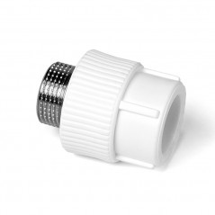 Муфта комбинированная 63x2' НР под ключ полипропиленовая PPR белый