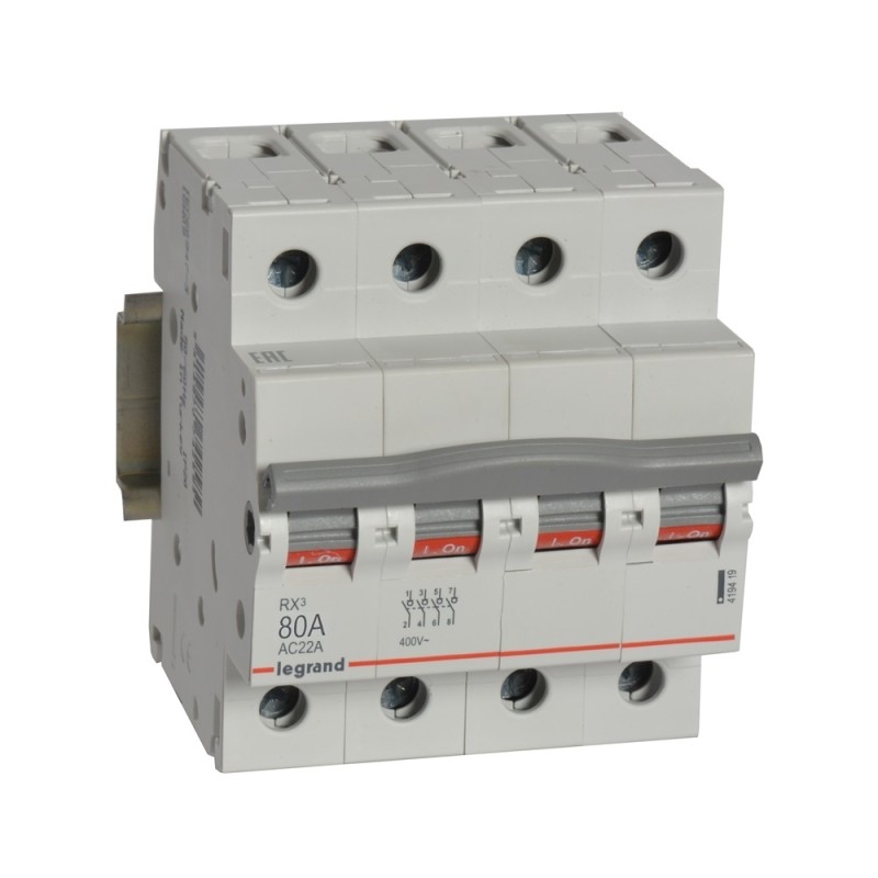RX3 Выключатель-разъединитель 80А 4П