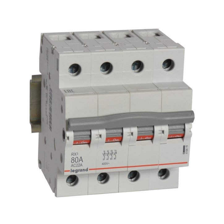 RX3 Выключатель-разъединитель 80А 4П