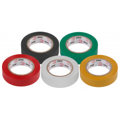 Изолента ПВХ 15мм*10м 5шт - 5 цветов (5/500/16000)только упаковками по 5 штук