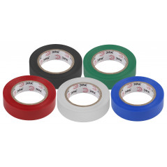 Изолента ПВХ 15мм*10м 5шт - 5 цветов (5/500/16000)только упаковками по 5 штук