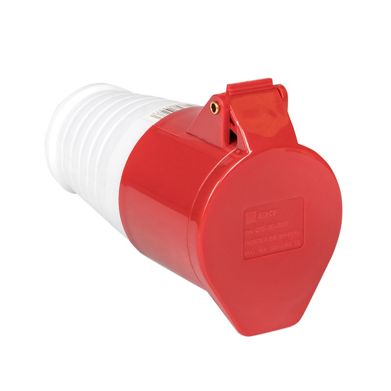 Розетка кабельная 16А 3Р+РЕ+N IP44 переносная 380В