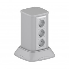 Миниколонна алюминиевая, 0.25м, цвет темно-серебристый металлик, RAL 9006, ДКС