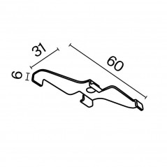 Фиксатор для накладного монтажа Exility белый 2шт