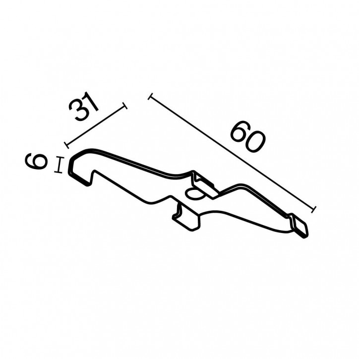 Фиксатор для накладного монтажа Exility белый 2шт