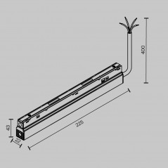 Блок питания встраиваемый Exility 48В, 100Вт c выводами для питания шины DALI
