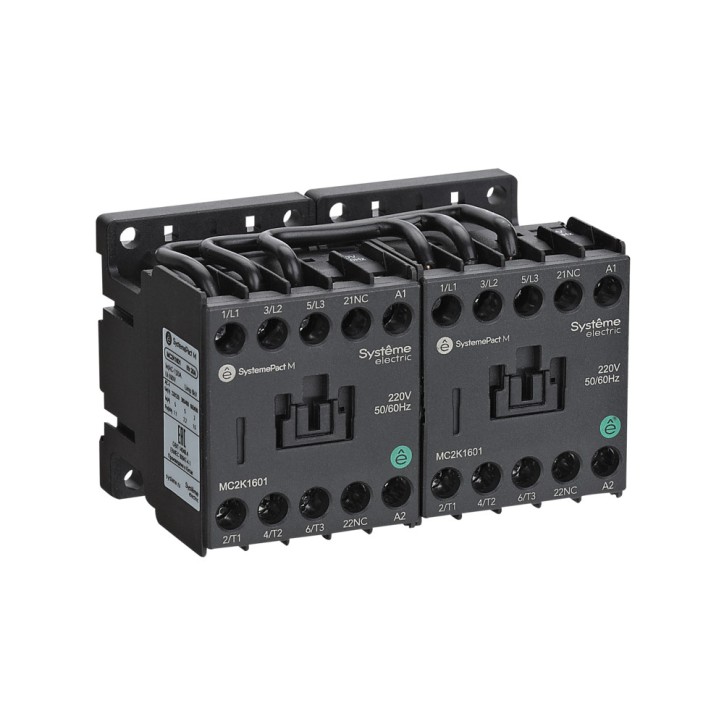 Реверсивный контактор MC2K 6A 1НЗ AC220V 50/60Hz Реверсивный контактор MC2K 6A 1НЗ AC220V 50/60Hz