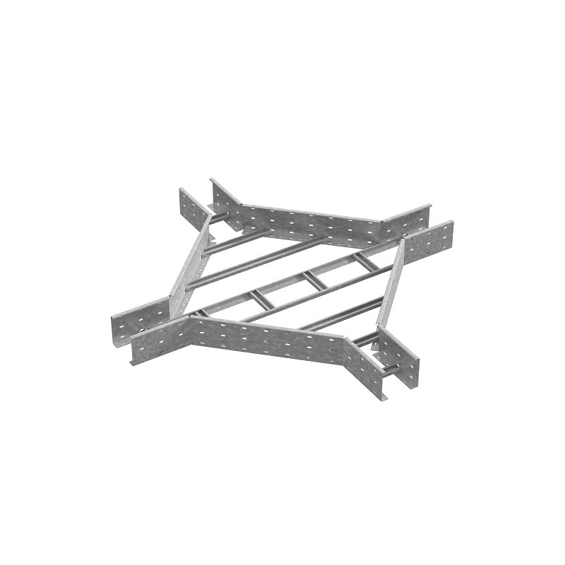 Крестообразный разветвитель для лестничного лотка ЛКР 400х200, толщ. 2,0 мм, Сендзимир цинк