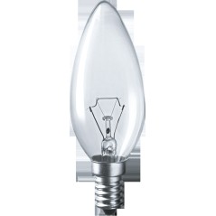 Лампа накаливания декоративная ДС 40вт B35 230в Е14 (свеча)