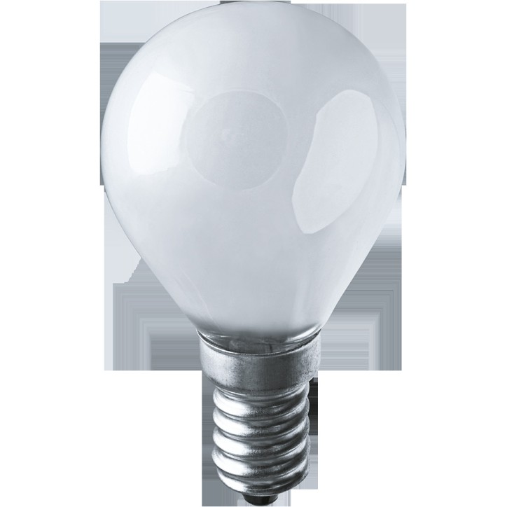 Лампа накаливания декоративная ДШ 40вт Р45 230в Е14 матовая (шар) Лампа накаливания декоративная ДШ 40вт Р45 230в Е14 матовая (шар)