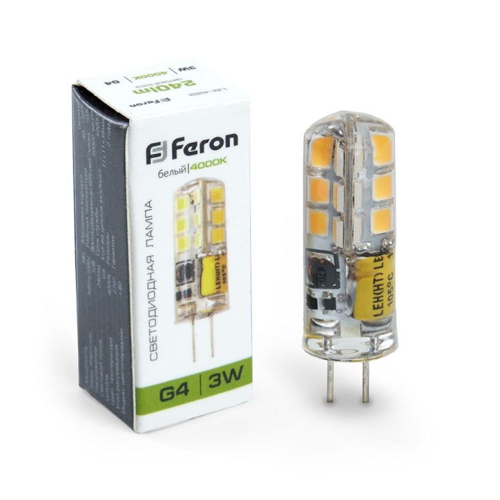 Лампа светодиодная LED 3вт 12в G4 белый капсульная Лампа светодиодная LED 3вт 12в G4 белый капсульная