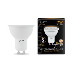 Лампа светодиодная LED 7 Вт 600 лм 3000К софит MR16 теплый GU10 AC 220В Black Gauss