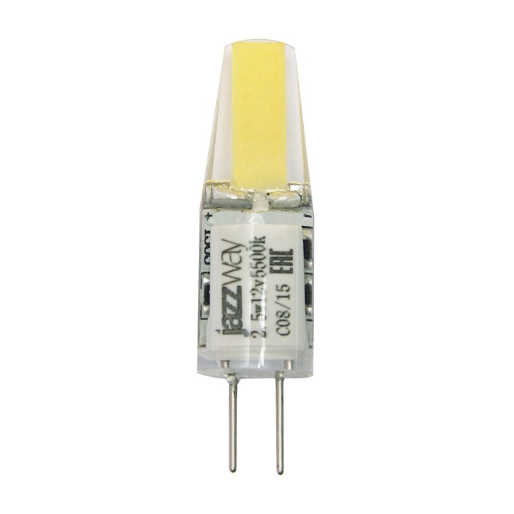 PLED-G4 COB 2.5w 200Lm 3000K 12В (силикон 10*39мм) Jazzway