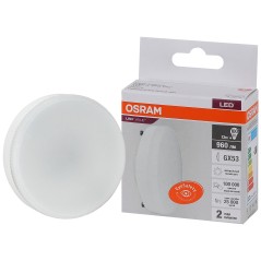 Лампа светодиодная OSRAM LED Value GX, 960лм, 12Вт (замена 100Вт), 4000К (нейтральный белый свет). Цоколь GX53, колба GX, угол п