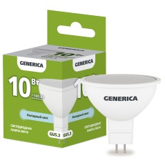 Лампа LED MR16 софит 10Вт 230В 6500К GU5.3 GENERICA