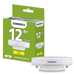 Лампа LED T80 таблетка 12Вт 230В 3000К GX53 GENERICA