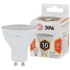 Лампа светодиодная LED MR16-10W-827-GU10 (диод, софит, 10Вт, тепл, GU10) (10/100/4000)