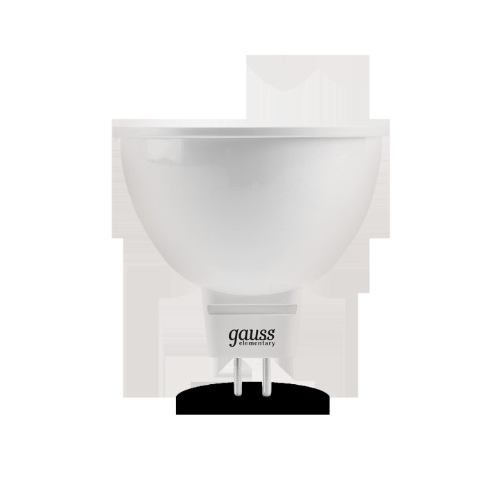 Лампа светодиодная LED 5.5 Вт 430 лм 3000К софит MR16 теплый GU5.3 AC 220В Elementary Gauss Лампа светодиодная LED 5.5 Вт 430 лм 3000К софит MR16 теплый GU5.3 AC 220В Elementary Gauss