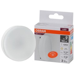 Лампа светодиодная LED 12 Вт GX53 3000К 960Лм таблетка 220 В (замена 100Вт) OSRAM