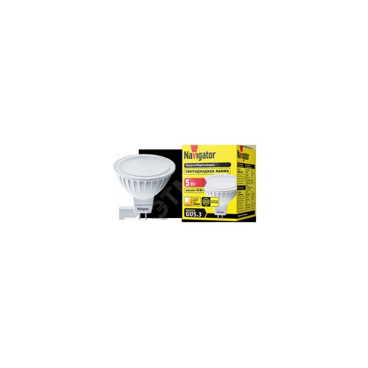 Лампа светодиодная LED 5вт 230в GU5.3 тепло-белая Лампа светодиодная LED 5вт 230в GU5.3 тепло-белая
