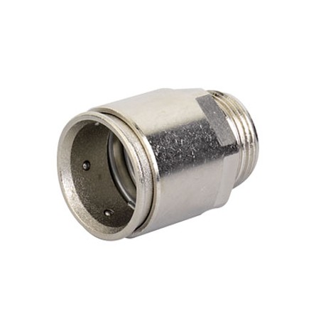 Муфта труба-коробка диаметр 40мм IP66/IP67 М40х1.5 никелированная латунь