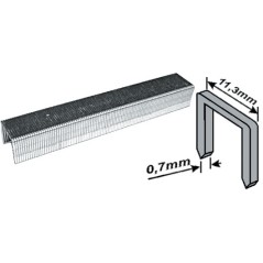 Скобы для степлера закаленные 11.3 мм х 0.7 мм, (узкие тип 53) 12 мм, 1000 шт