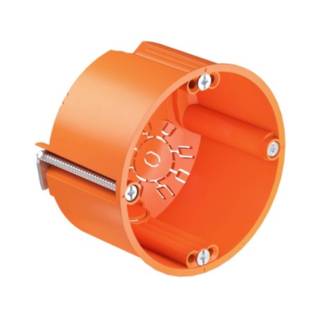 Коробка монтажная для полой стены d68mm H47mm без галогена IP30 6 вводов с винтами