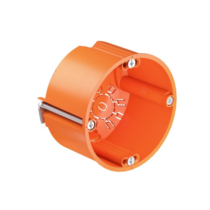 Коробка монтажная для полой стены d68mm H47mm без галогена IP30 6 вводов с винтами