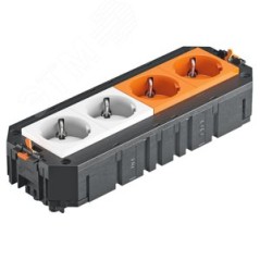Коробка монтажная укомплектованная UT4 GST18i (2+2 розетки)