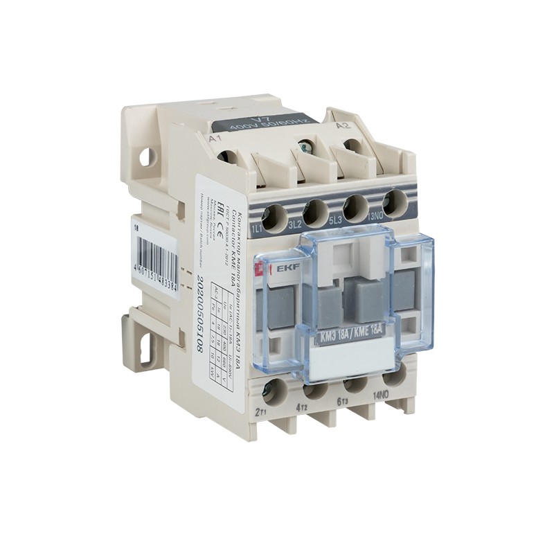 Пускатель магнитный КМЭ 18А катушка управления 220В АС малогабаритный 1NO